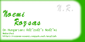 noemi rozsas business card